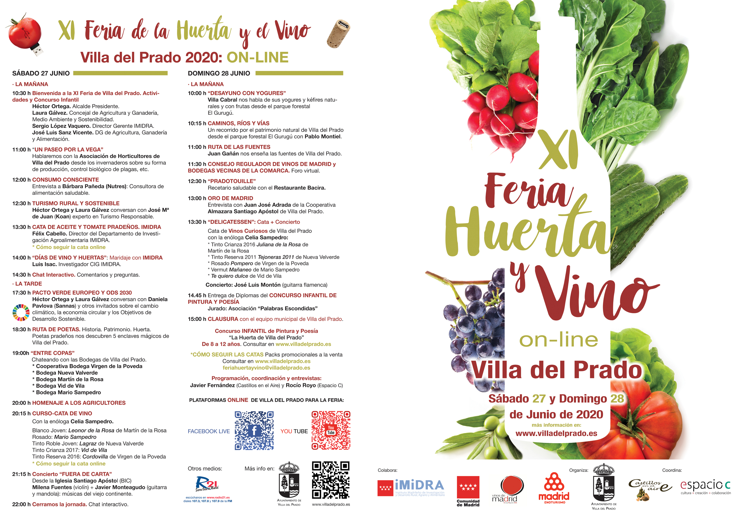 XI Feria huerta y vino de villa del prado online